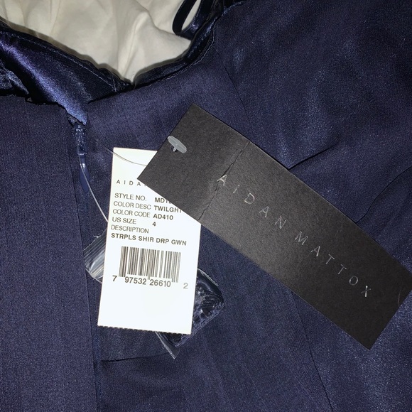 BRAND NEW Aidan Maddox Strapless Gown - Picture 7 of 7